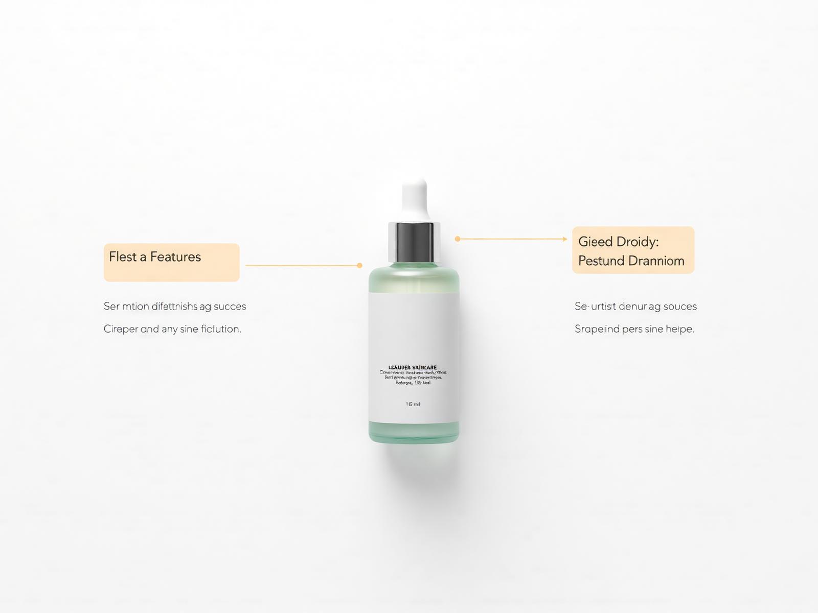 Marketplace product listing visual with infographic overlays